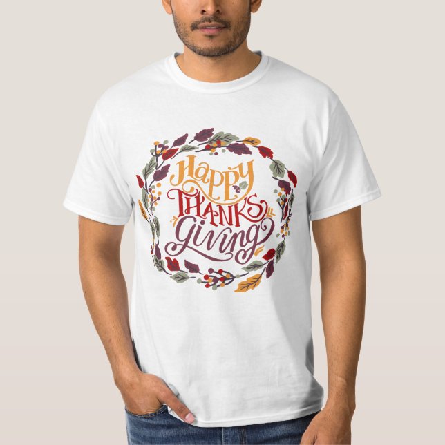 Camiseta Feliz otoño deja guerra de feriados (Anverso)