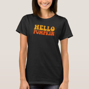Camiseta Feliz otoño Hola Calabaza Retro Otoño Vibes de oto