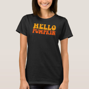 Camiseta Feliz otoño Hola Calabaza Retro Otoño Vibes de oto