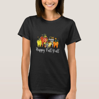 Camiseta Feliz Otoño Para Todos Diente De Calabaza Lepardo