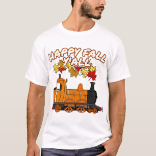 Camiseta Feliz Otoño para Todos Ferrocarril de Locomotora d