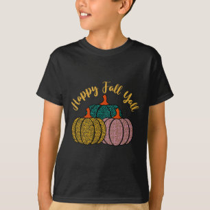 Camiseta Feliz Otoño Para Todos Leopardo Calabaza Para Aman