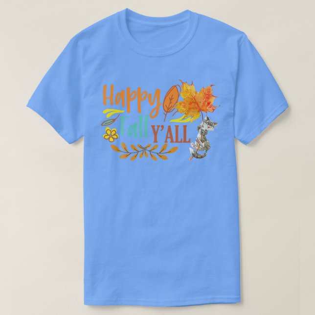 Camiseta Feliz otoño te caerás flotando el otoño (Diseño del anverso)