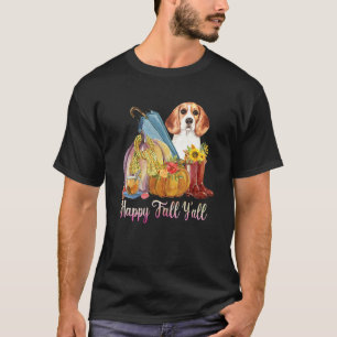 Camiseta Feliz otoño todos Beagle Dog Mamá Calabaza Cae Gra