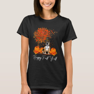 Camiseta Feliz otoño todos calabazas Bulldog inglés Perro g