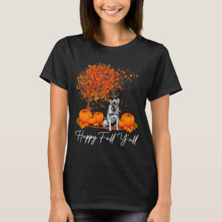 Camiseta Feliz otoño, todos calabazas de perro de ganado au