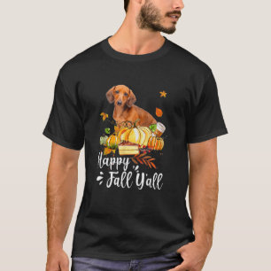 Camiseta Feliz otoño todos Dachshund Perro Bruto de Acción