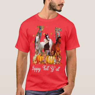 Camiseta Feliz otoño todos los caballos de acción de gracia
