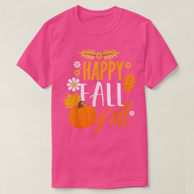 Camiseta Feliz otoño y otoño feriado del día de gracias (Diseño del anverso)