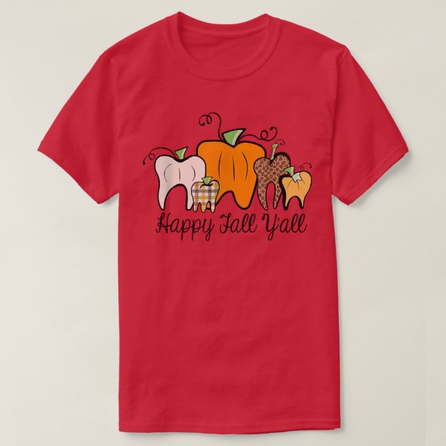 Camiseta Feliz otoño y todos el Día de Acción de Gracias de (Diseño del anverso)
