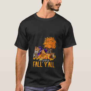 Camiseta Feliz otoño y todos los gatos añoran el otoño cala