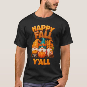 Camiseta Feliz otoño y todos los Gnome Squad Pumpkin en oto