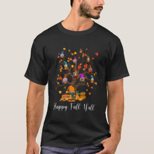 Camiseta Feliz otoño y todos los gnomos Calabaza de Otoño G