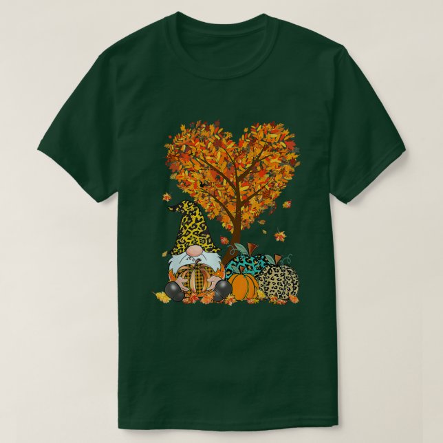 Camiseta Feliz otoño y todos los gnomos Calabaza de Otoño G (Diseño del anverso)