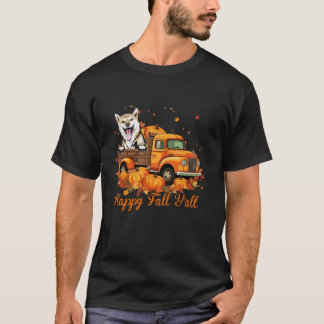 Camiseta Feliz otoño y todos los Shiba Inu Truck Pumpkin Ot