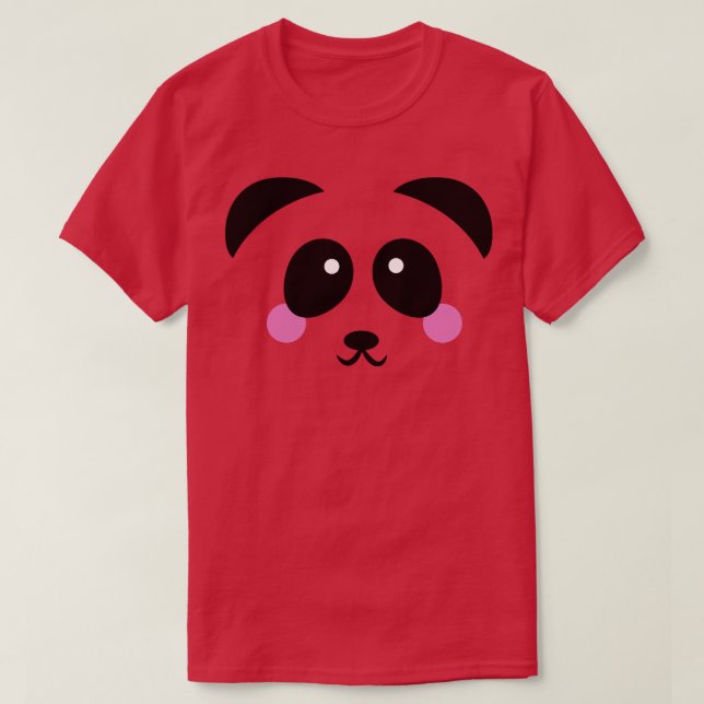 Camiseta Feliz Panda Bear Face Kawaii (Diseño del anverso)