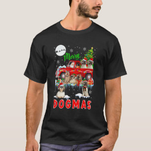 Camiseta Feliz Papá Noel De Navidad Con Shih Tzus En Pi