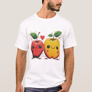 Camiseta Feliz Pareja de Amor a las Frutas - Estilo de moda