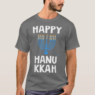 Camiseta Feliz partido de la familia judía Hanukkah Menorah