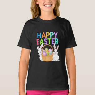 Camiseta Feliz Pascua 2025 Huevos Conejo Conejo Cute