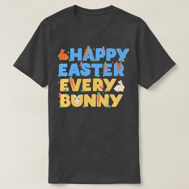 Camiseta Feliz Pascua a cada conejo (Diseño del anverso)
