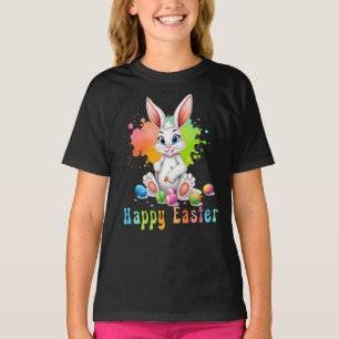 Camiseta Feliz Pascua, agradable y colorida Pascua