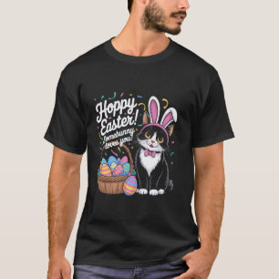 Camiseta Feliz Pascua Algún conejito te ama Gato lindo Cone
