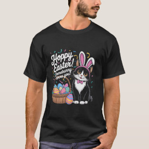 Camiseta Feliz Pascua Algún conejito te ama Gato lindo Cone
