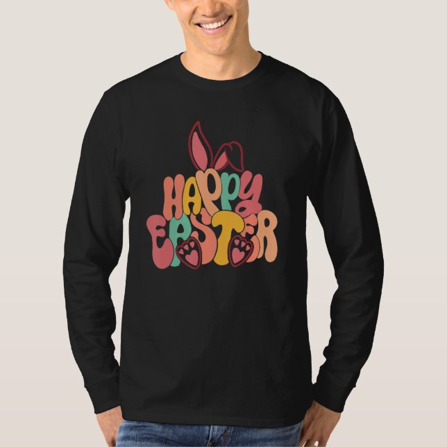 Camiseta Feliz Pascua, amamantar a los conejitos, familia d (Anverso)