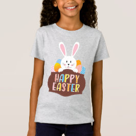 Camiseta Feliz Pascua Bunny Colorful Eggs Children's