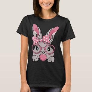 Camiseta Feliz Pascua Bunny Face Bow Tie Glasses B