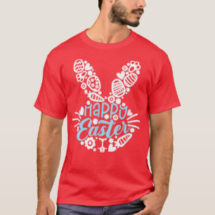 Camiseta Feliz Pascua Bunny Face Hombres Mujeres Niños Pasc