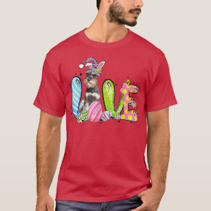 Camiseta Feliz Pascua Bunny Schnauzer Perro Huevo Amor Pasc