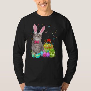 Camiseta Feliz Pascua, Chica de la cesta de huevos para gat