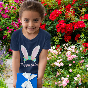 Camiseta Feliz Pascua, Chicas de Años Conejitos Rosa