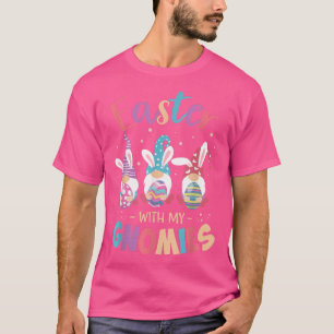 Camiseta Feliz Pascua Con Mi Enseñanza De Huevo Gnome Bunny