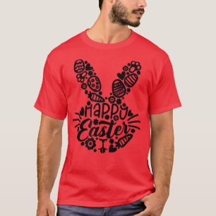 Camiseta Feliz Pascua, conejita hombres mujeres adoran la c