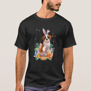 Camiseta Feliz Pascua Conejito Conejito San Bernard con Bun