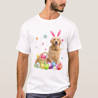 Camiseta Feliz Pascua Conejito Dorado