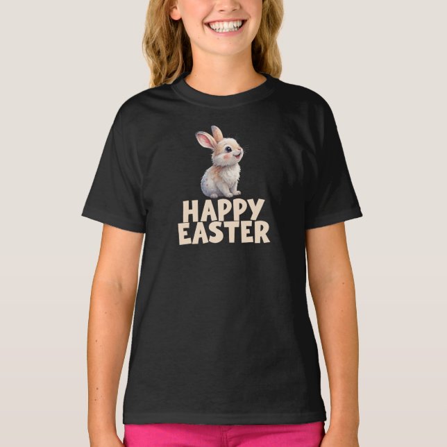 Camiseta Feliz Pascua, Conejito Lindo (Anverso)