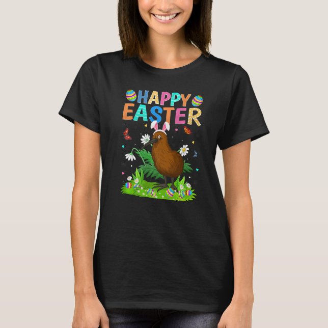 Camiseta Feliz Pascua Conejo Huevo Gracioso Kiwi Bird Easte (Anverso)