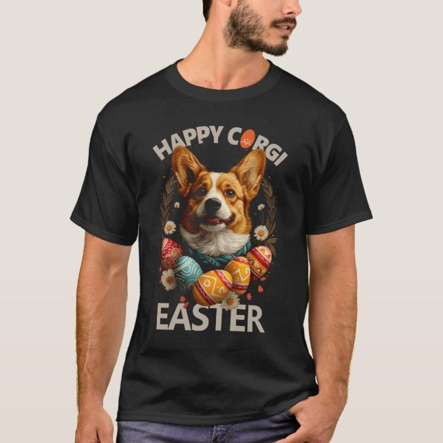 Camiseta Feliz Pascua Corgi (Anverso)