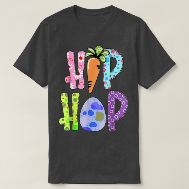 Camiseta Feliz Pascua Cute Leoparny Hip Hop Easter Bun (Diseño del anverso)