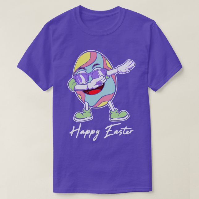 Camiseta Feliz Pascua Dabbing Egg Fun (Diseño del anverso)