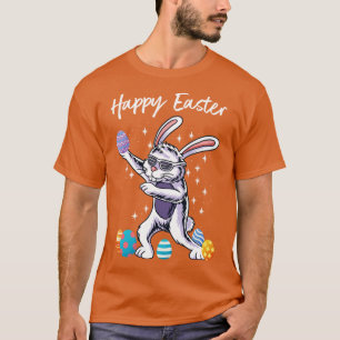 Camiseta Feliz Pascua Dabbing huevos de conejito