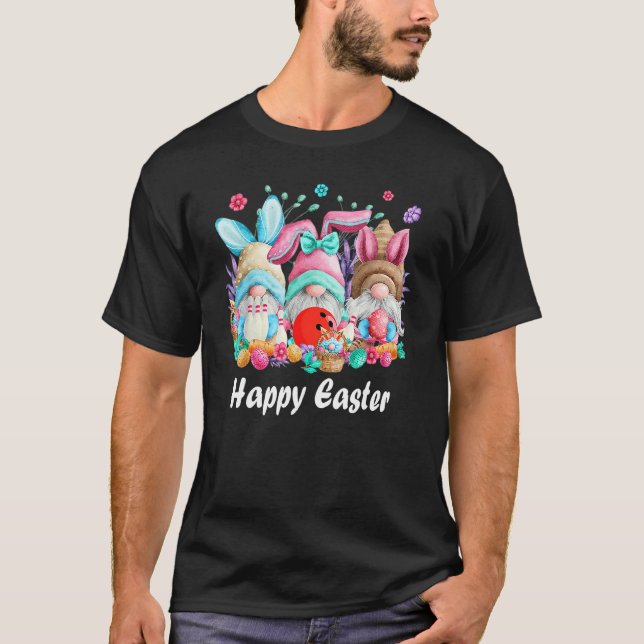 Camiseta Feliz Pascua de los huevos de Pascua Bunny Gnomes (Anverso)
