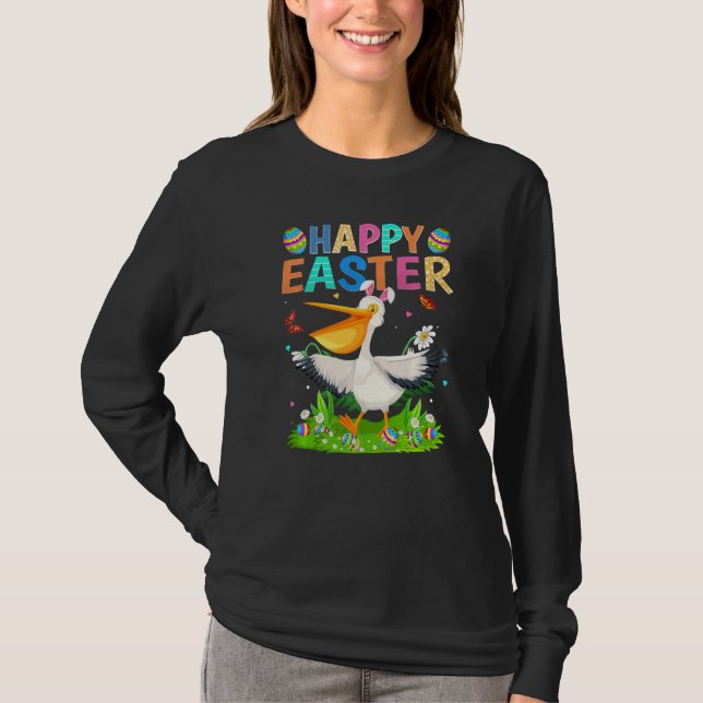 Camiseta Feliz Pascua De Pascua Con Huevo Gracioso Pájico P (Anverso)