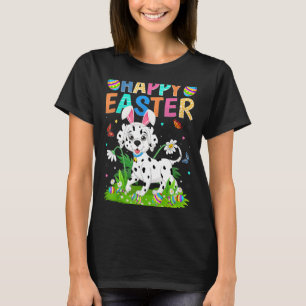 Camiseta Feliz Pascua de Perro Dalmatiano Divertido Huevo