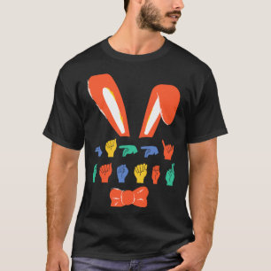 Camiseta Feliz Pascua de Resurrección en lengua de señas du