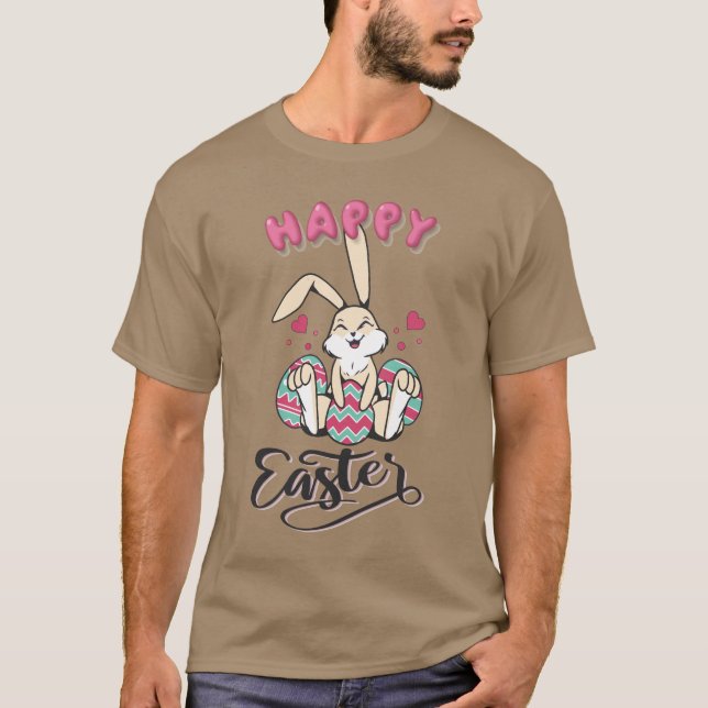 Camiseta Feliz Pascua desde el encantador conejo de Pascua (Anverso)